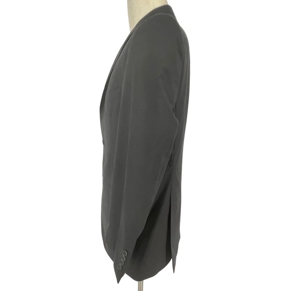 Jos. A. Bank Chelsea Mens Suit Jacket Blazer‎ 40S Black Wool Blend Pinstripe 40S